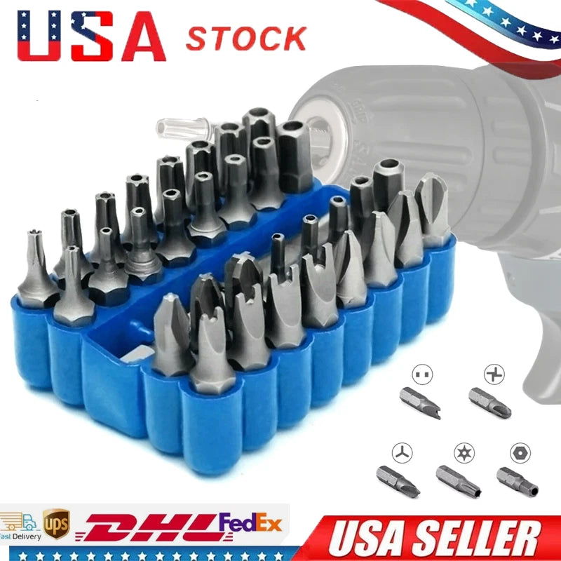 33 Tamper 25MM Proof Security Torq Hex Star Spanner Tri Wing Screwdriver Torx US