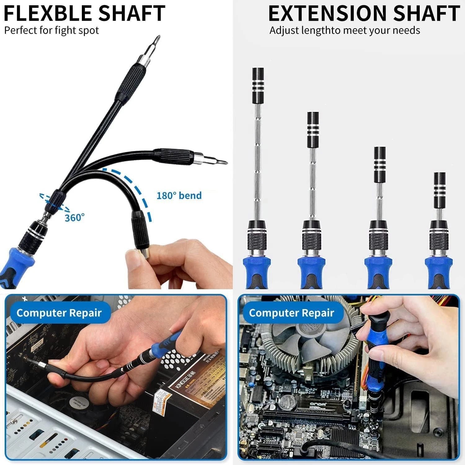 80 in 1 Professional Computer Repair Tool Kit, Precision Screwdriver Set with 56