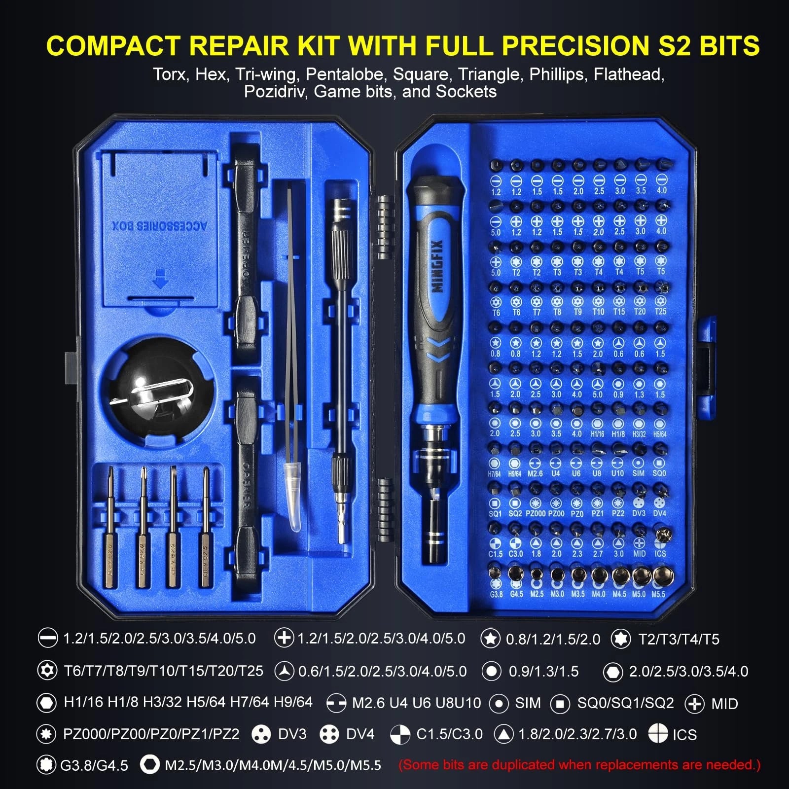 Small Precision Screwdriver Set with 103 Multi Bits, 115 in 1 Magnetic Repair...