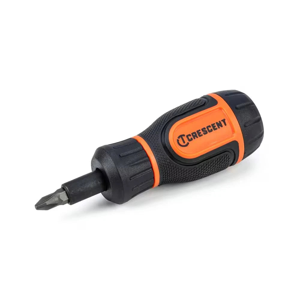 6-In-1 Stubby Ratcheting Multi-Bit Screwdriver