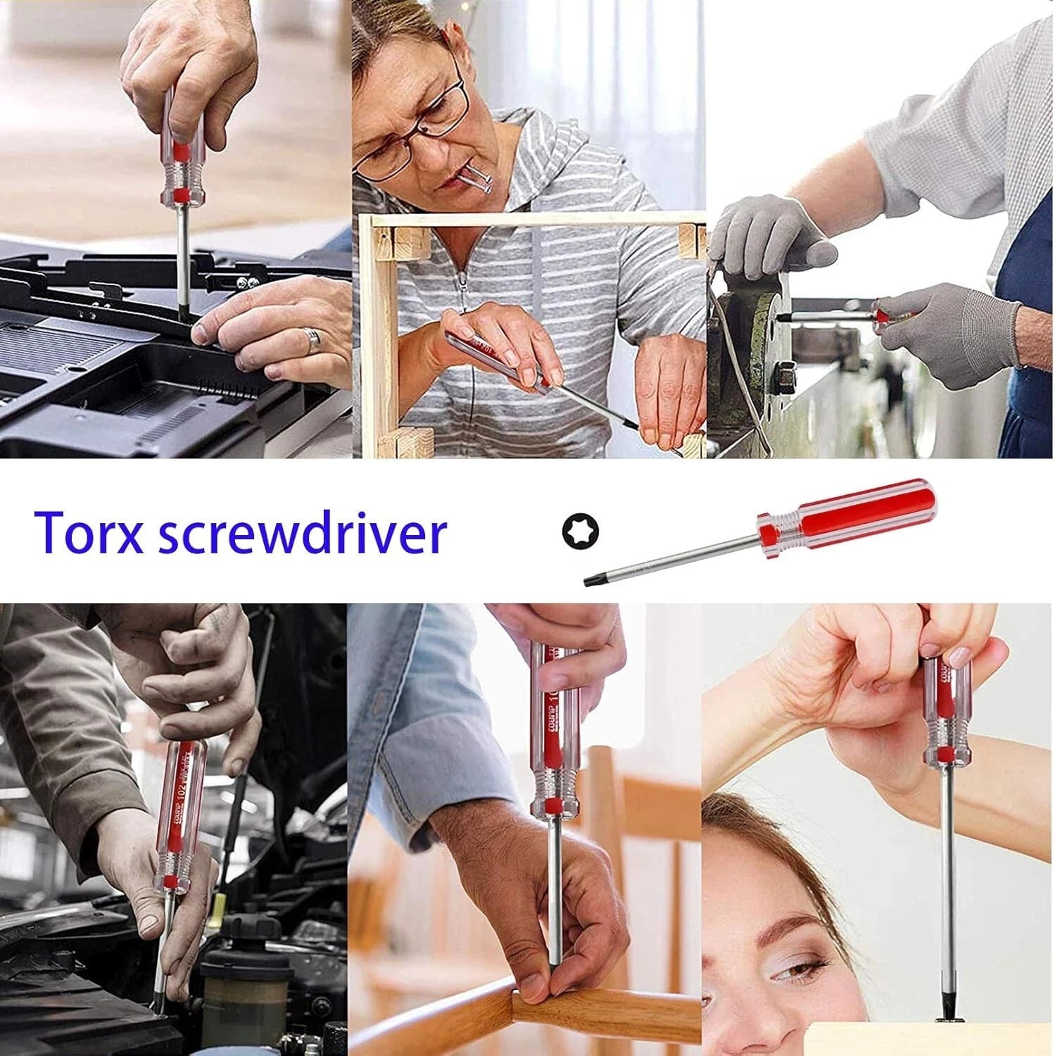 4-Piece Torx Screwdriver Set: Compact, Durable, with High Magnetic Strength Tips