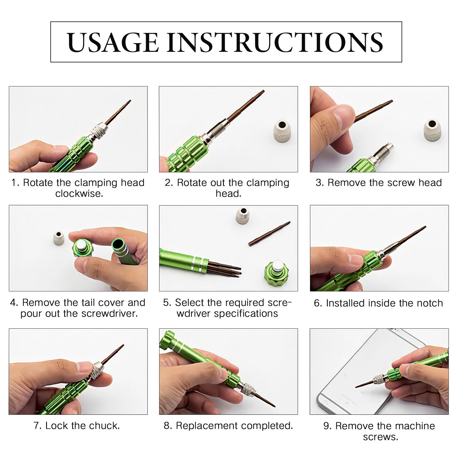 6 in 1 Precision Screwdriver Cellphone Repair Kit Set For Watch iPhone Tool Red