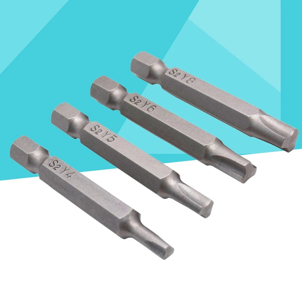 4 Pcs Magnetic Triangle Head Screwdriver Bits Chrome Vanadium Alloy Steel