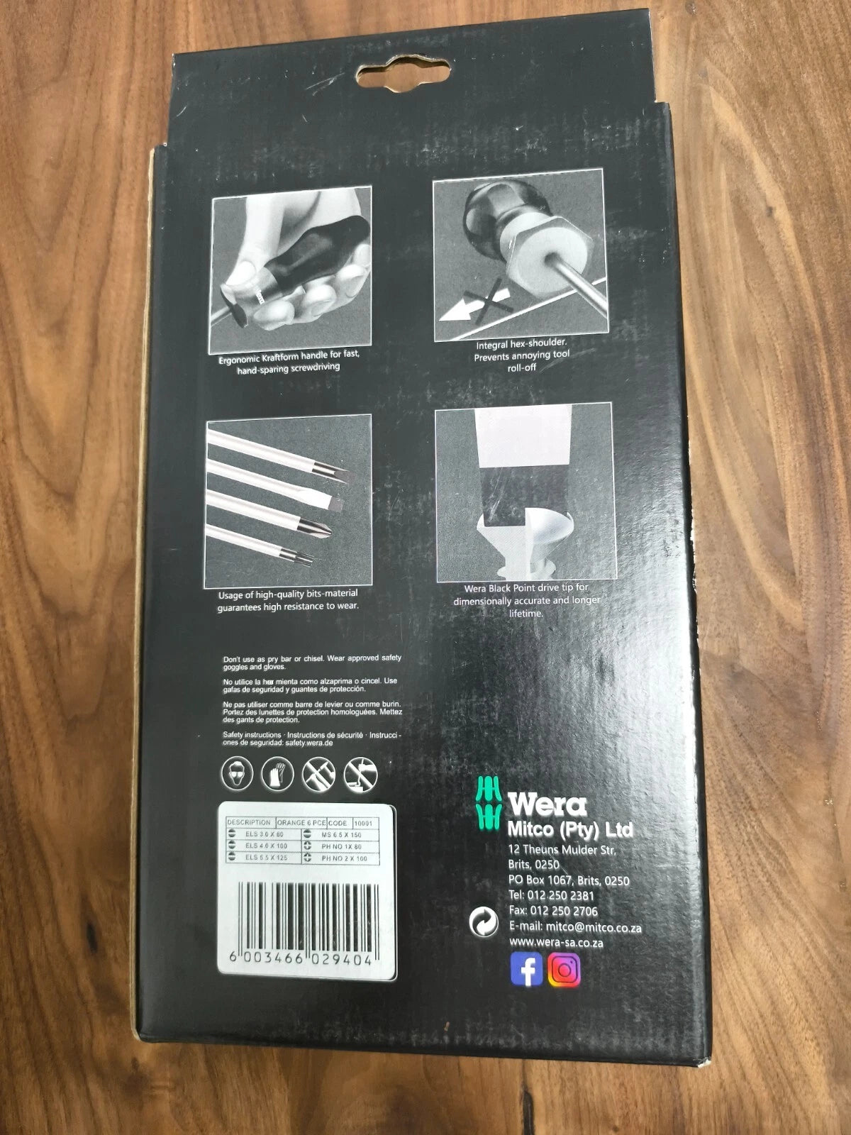 Wera 6 Piece Screwdriver Set with Transparent Crystal - Red Handles Limited