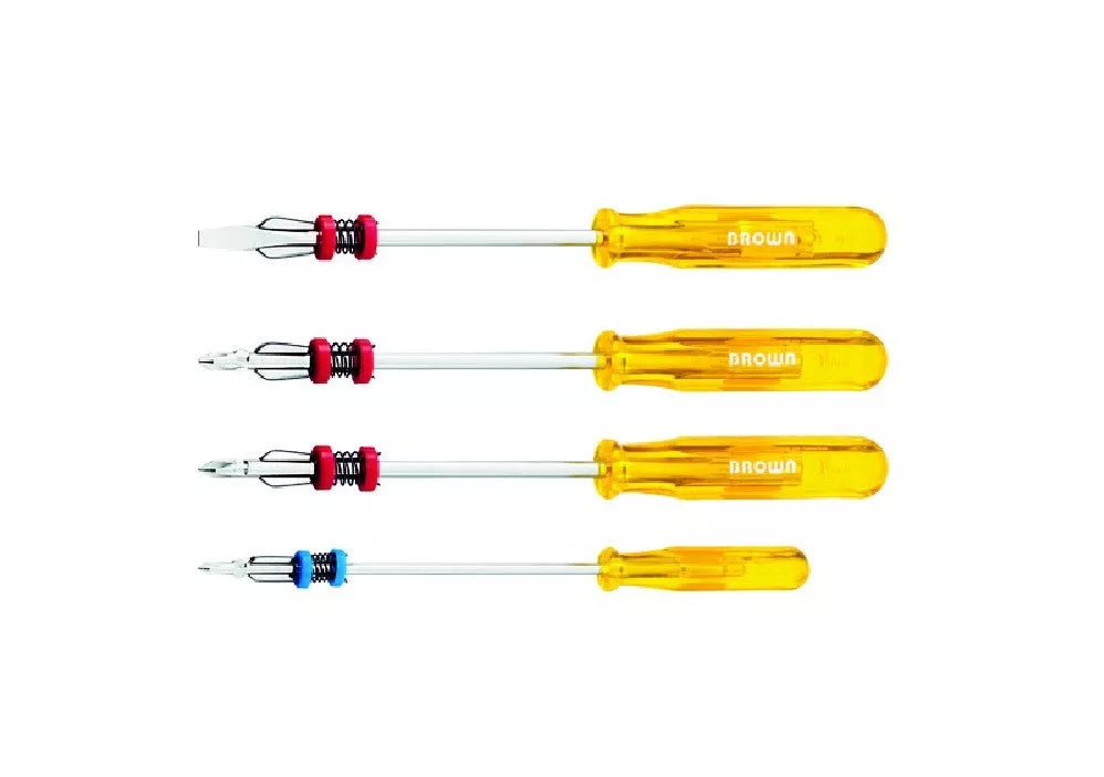 BROWN SCREW CATCH HOLDING DRIVER SET (#00,#0,#1, SLOTTED4.3mm) D-12SET