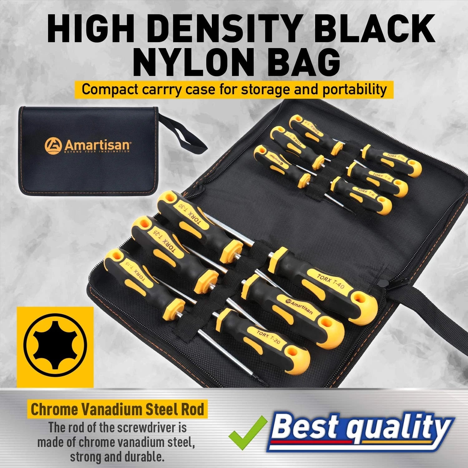 12-Piece Magnetic Torx Screwdrivers Set, Magnetic Torx Driver Star Screwdrive...