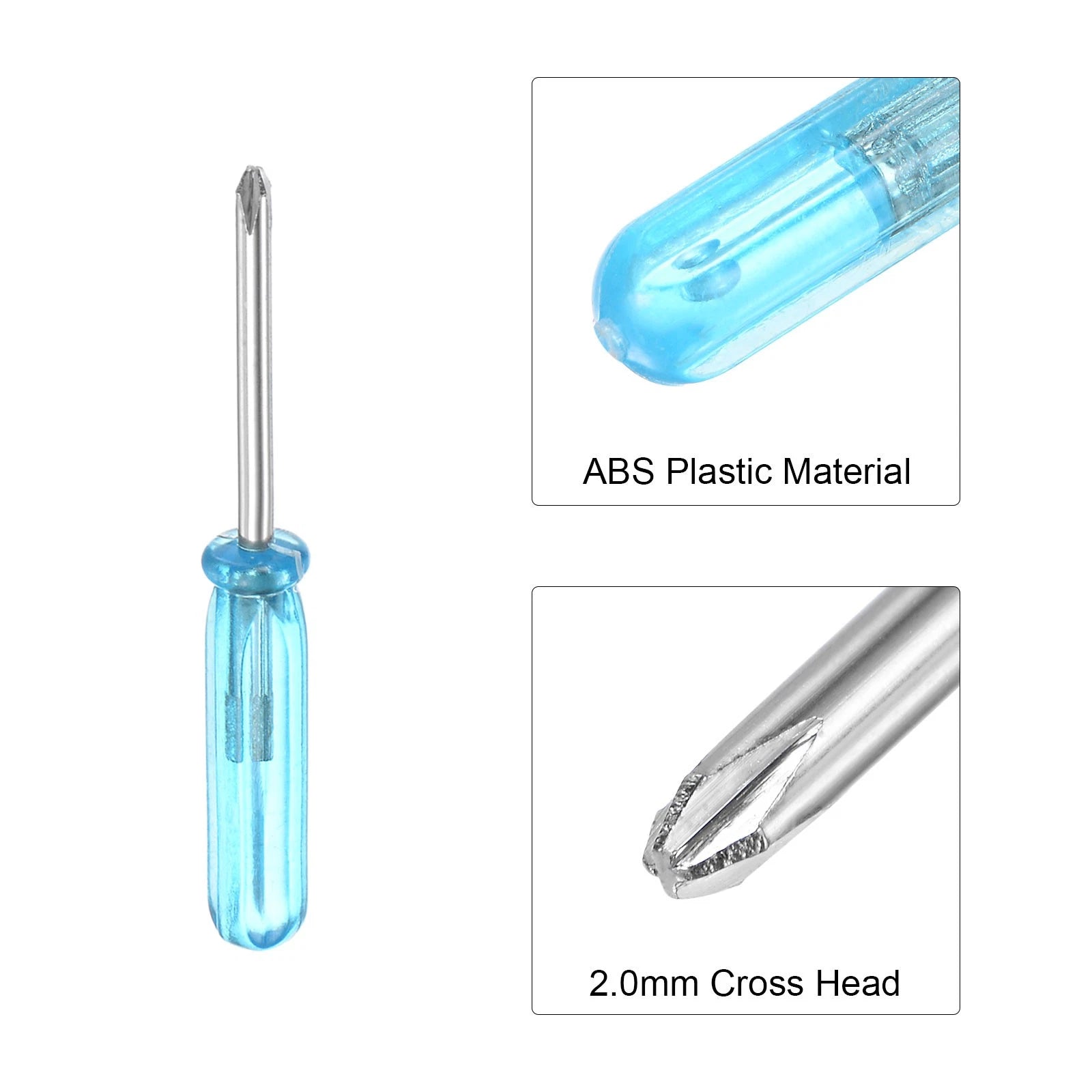 2.0mm Mini Phillips Screwdriver 45mm Length for Small Appliances Repair 10Pcs