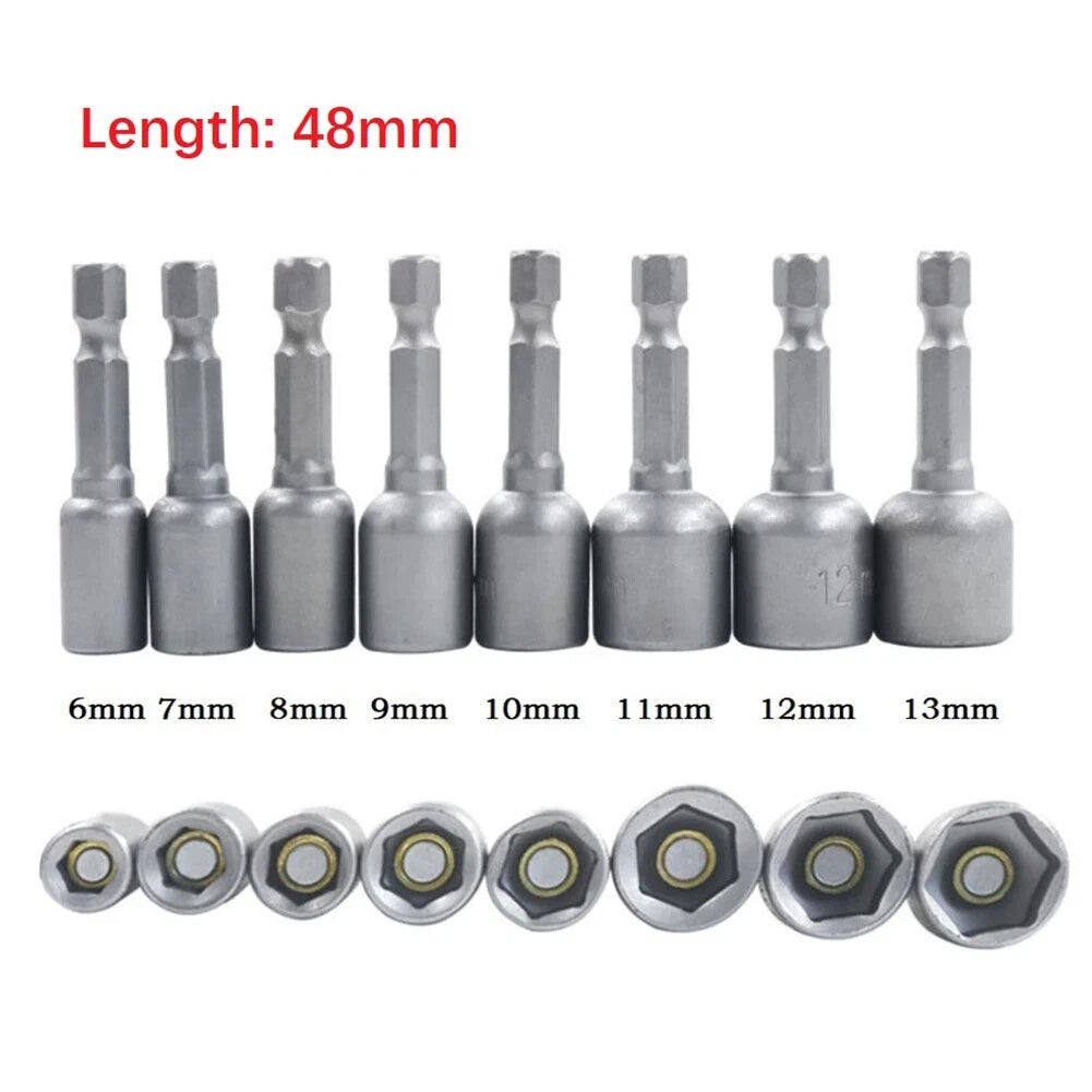 1x 6-13mm Hex SocketS Sleeve Nozzles Nut Driver Set Screwdriver Set