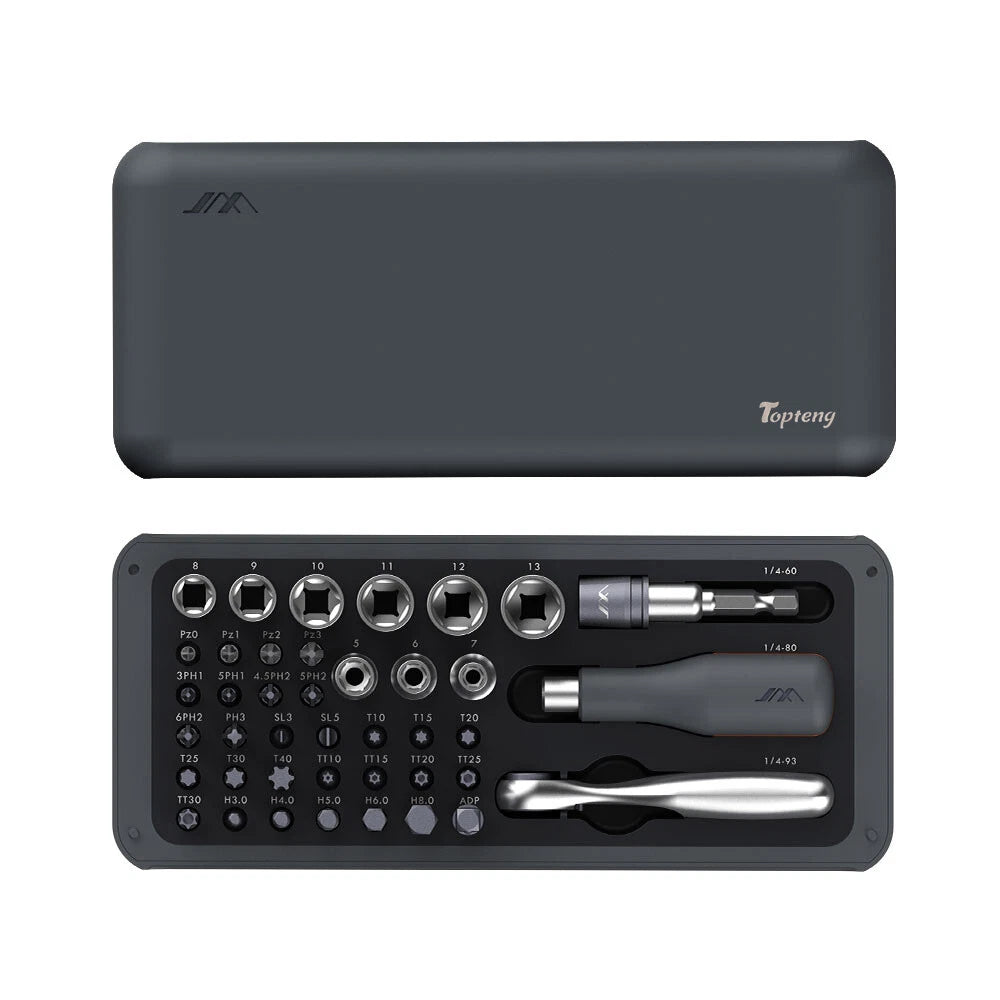 Polycarbonate and Alloy Steel Mini Ratchet and Screwdriver Set 41-Pieces B9