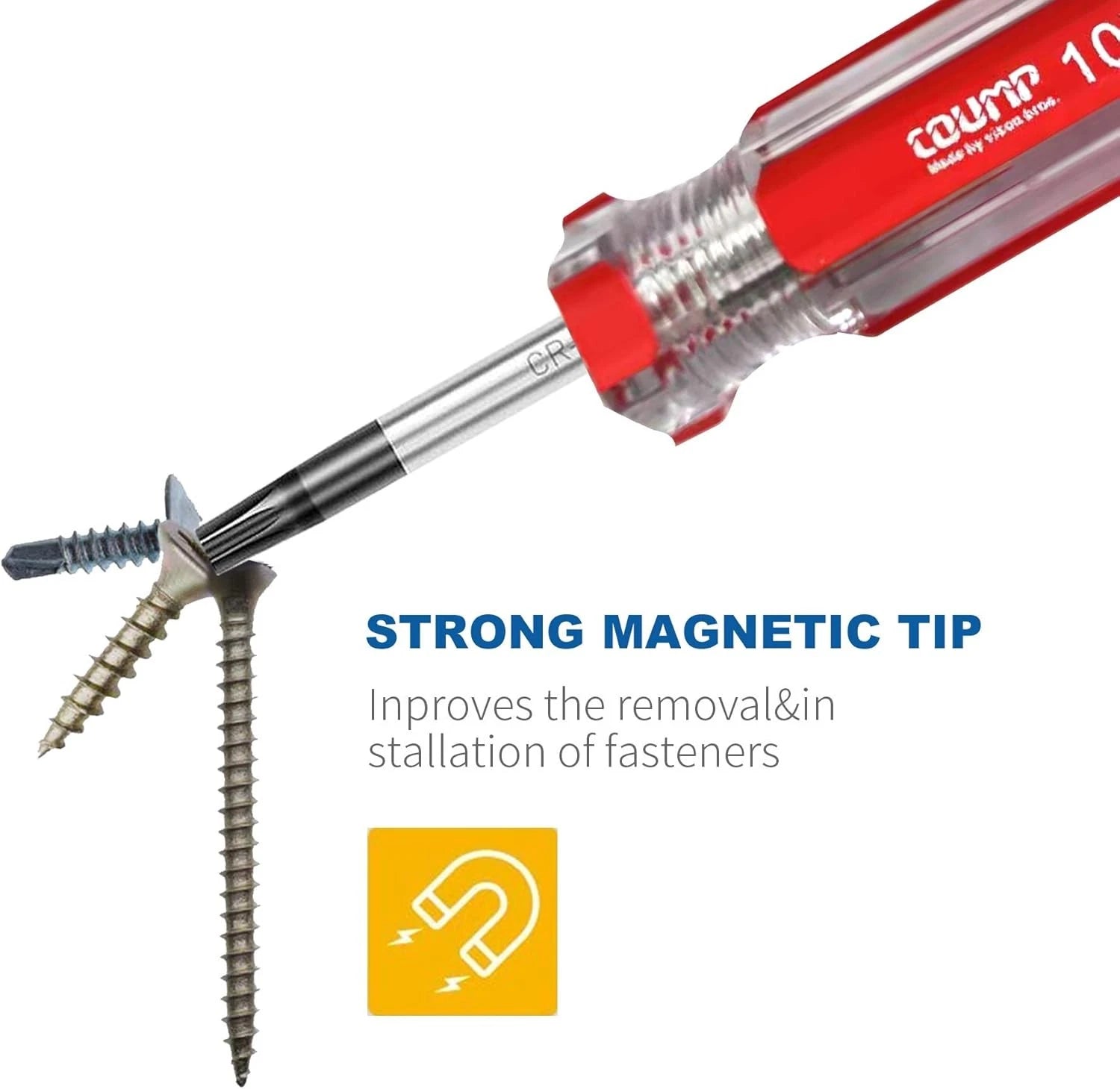 13-Piece Magnetic Torx Screwdrivers Set, Security Tamper Proof, Red
