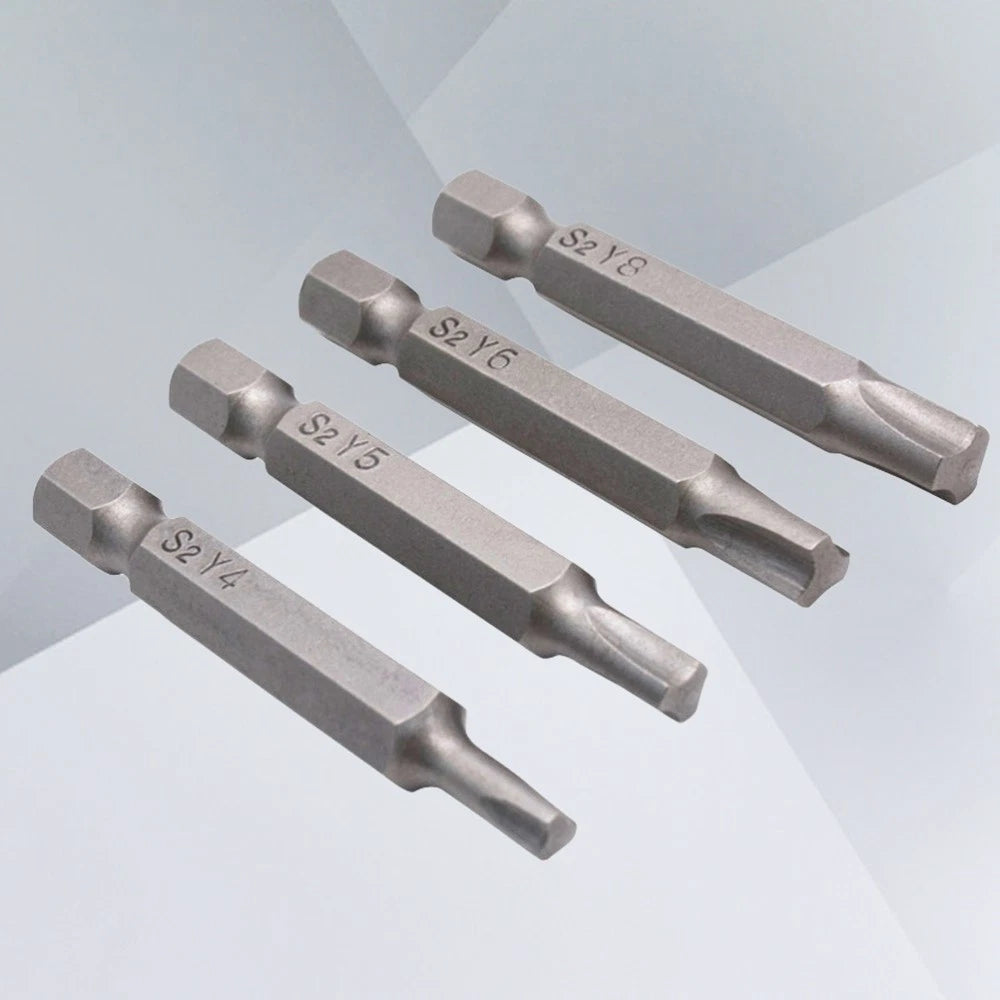 4 Pcs Magnetic Triangle Head Screwdriver Bits Chrome Vanadium Alloy Steel