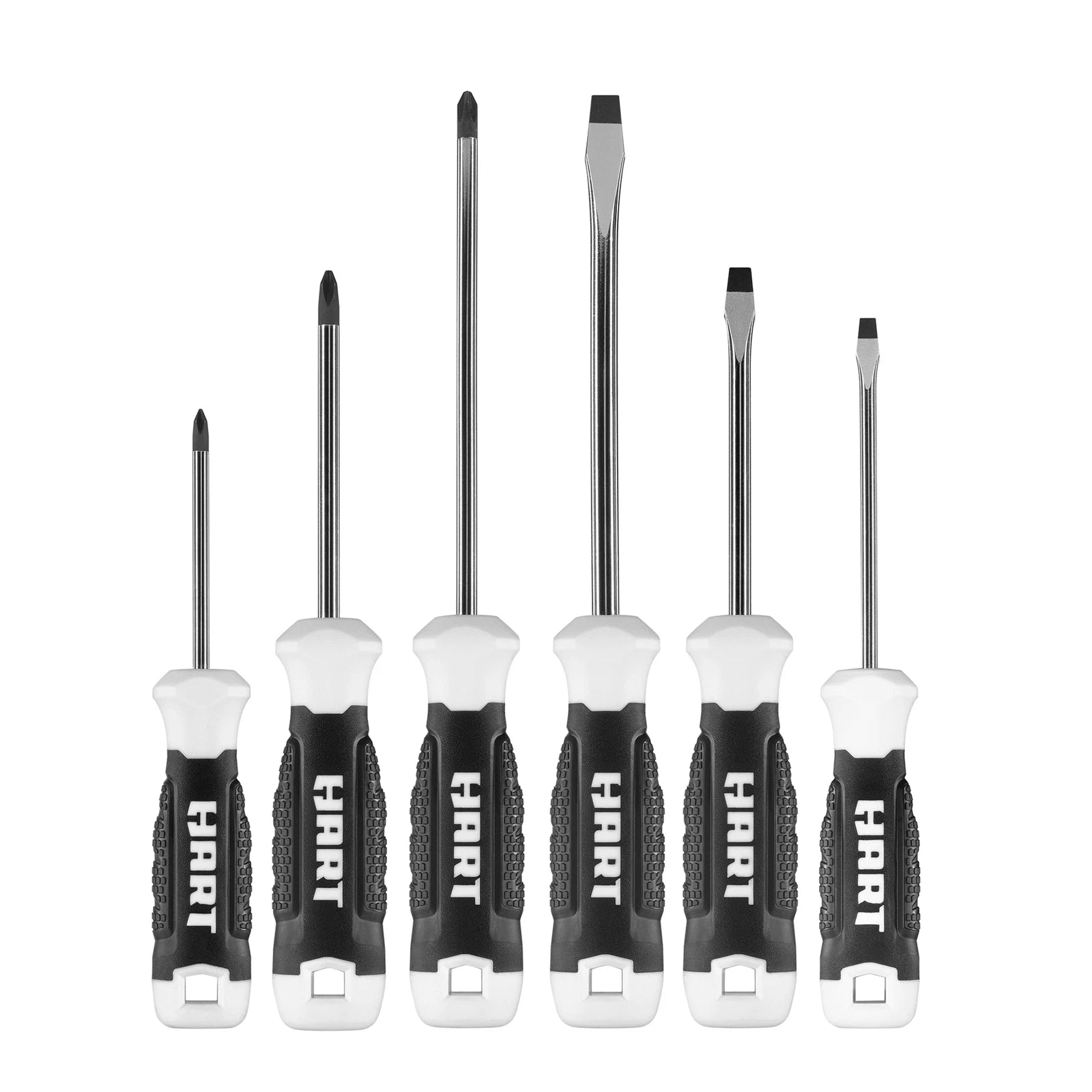 HART 2-Pk 6pc Screwdriver Set +Bottle Opener, Magnetic Tip, Philips, Flathead π