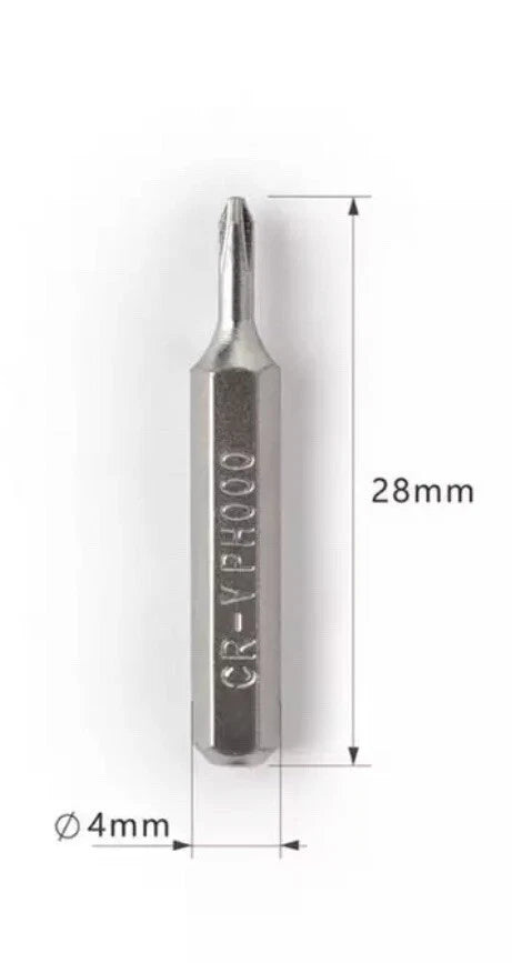 9PC Screwdriver Bit Micro 4 Set PH000,PH00,J0,J1,J00,J000,Y2.0,Y2.5,Triangle 3.0