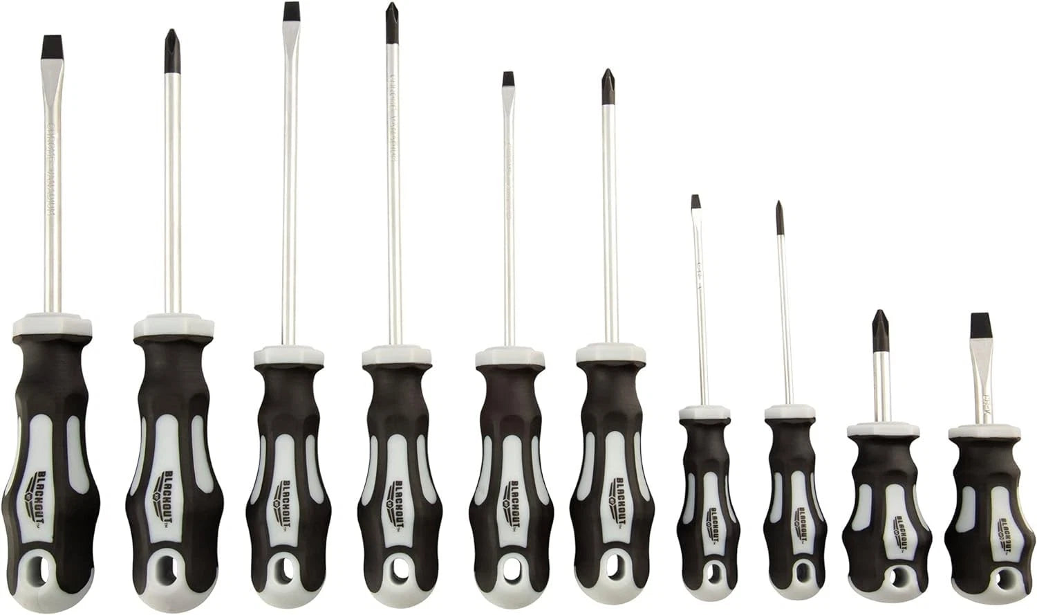 Xp 10 Piece Slotted & Phillips Screwdriver Set Plus Zippered Carrying Bag Precis