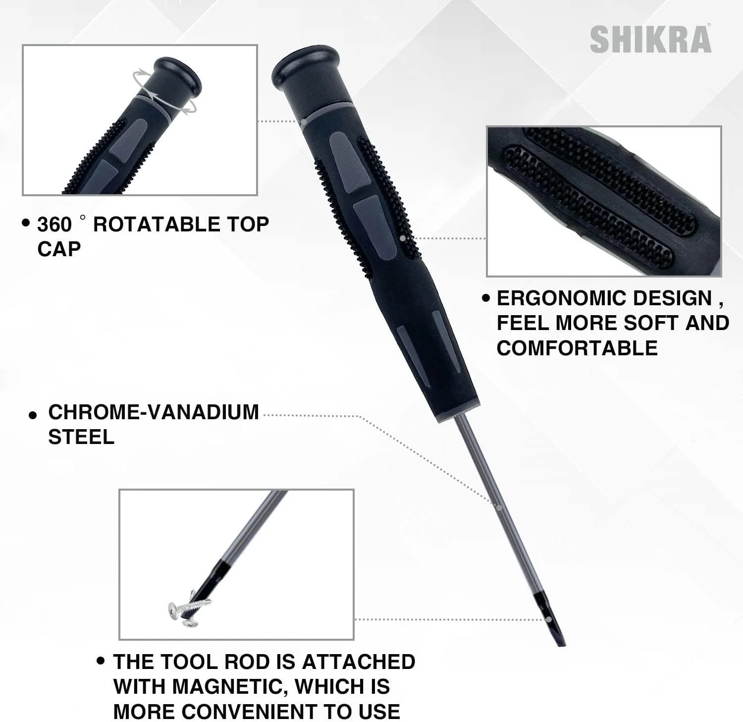 13 Piece Precision Screwdriver Set with Case, Torx, Phillips and Slotted Screwdr