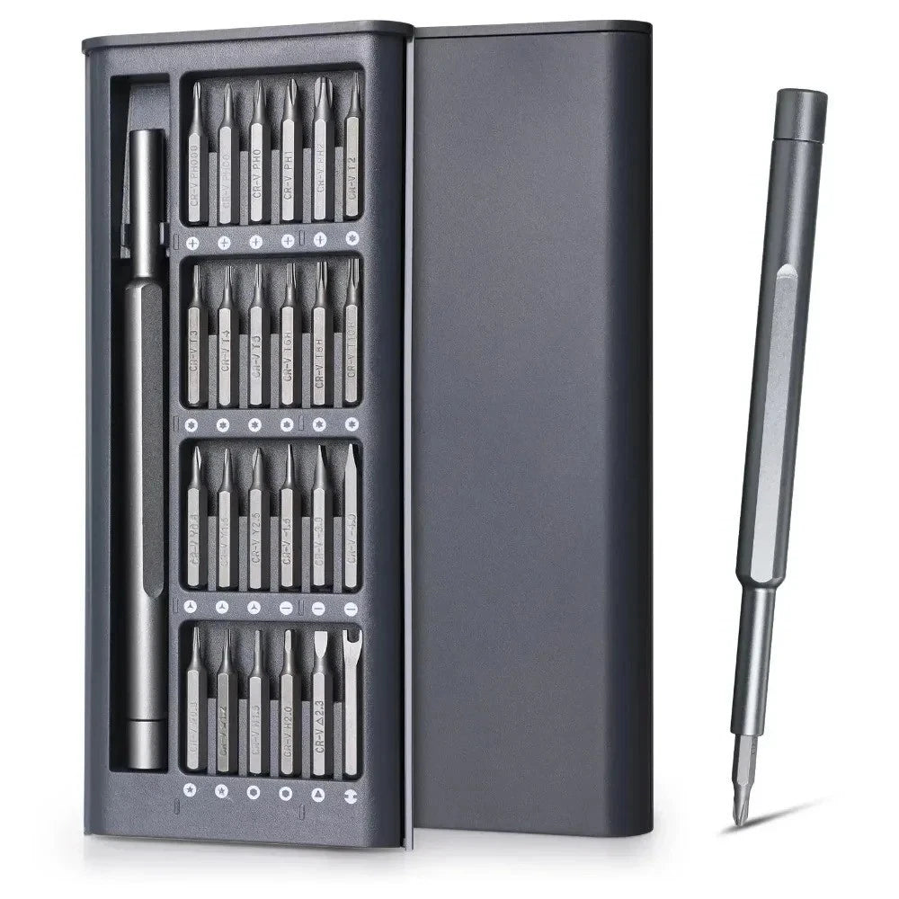 25-in-1 Precision Screwdriver Set – Magnetic Bits for iPhone, PC, Watch