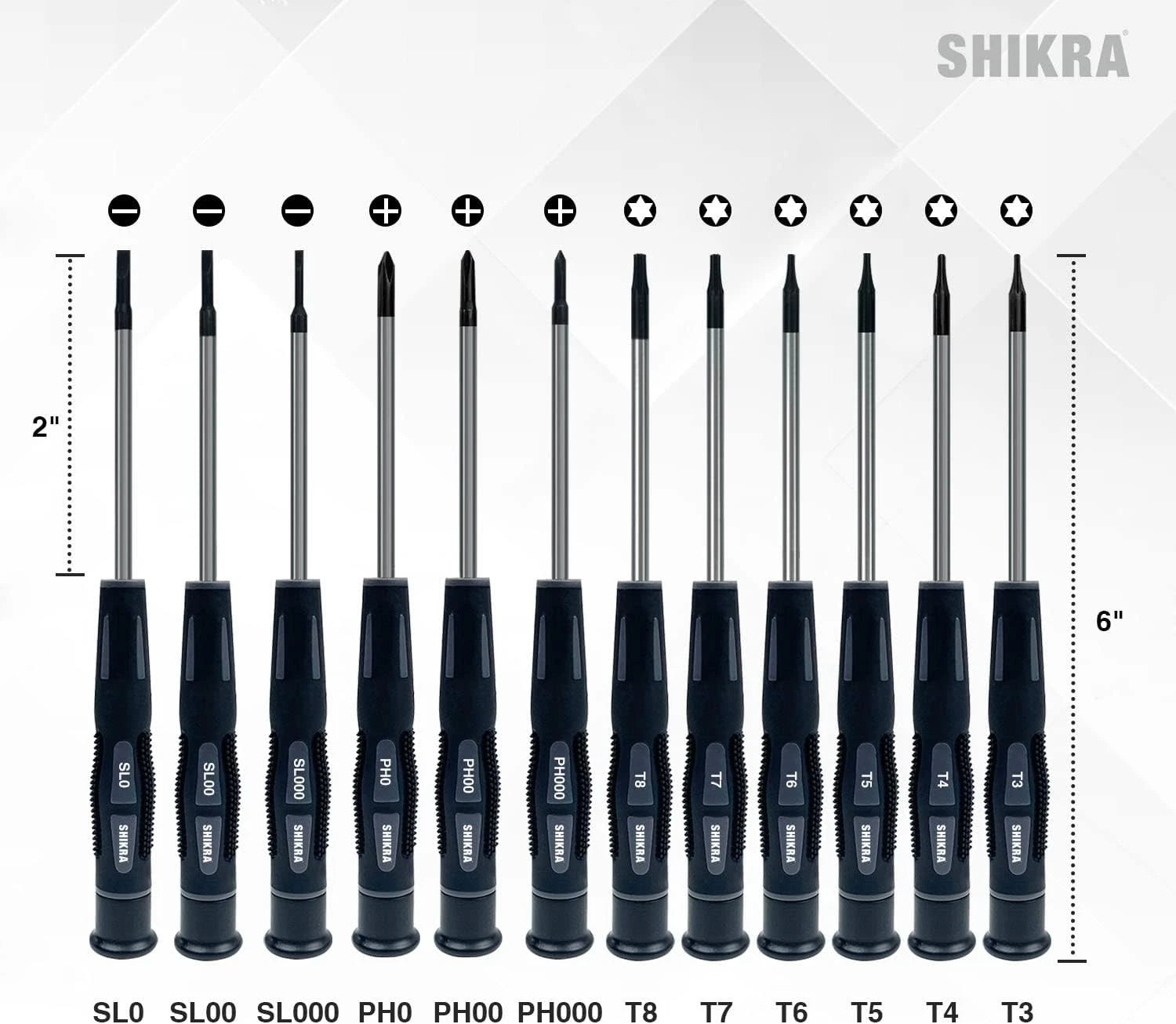 13 Piece Precision Screwdriver Set with Case, Torx, Phillips and Slotted Screwdr