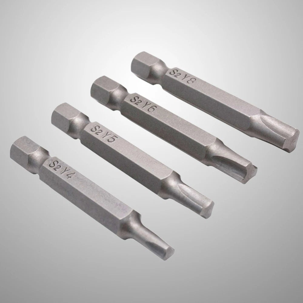 4 Pcs Magnetic Triangle Head Screwdriver Bits Chrome Vanadium Alloy Steel