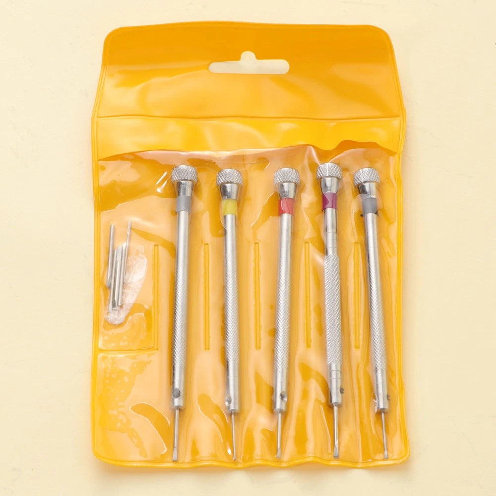 5 Pcs Small Screwdriver Set Watch Repair Tool Screws Sunglasses Kit