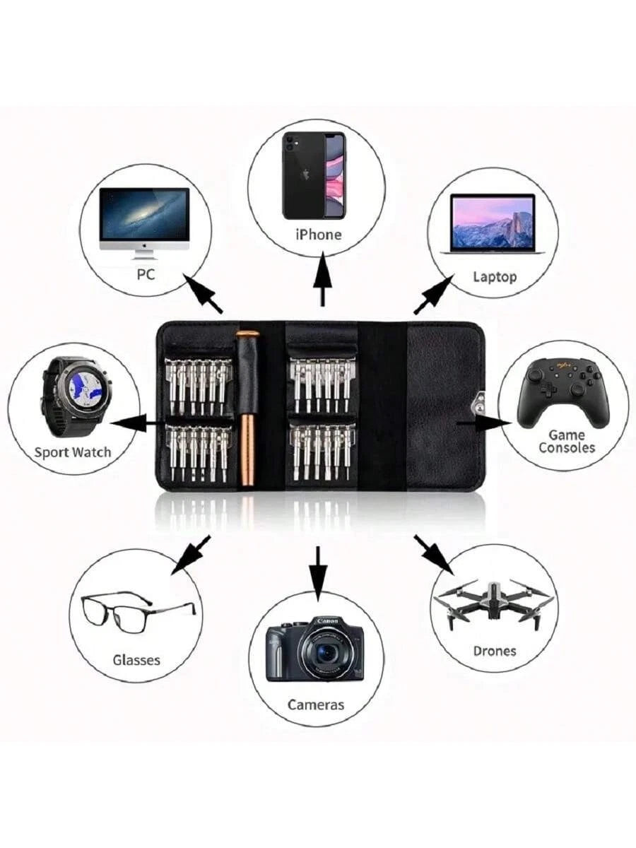 25X Screwdriver Repair Tool Set fr Phone Camera Watch PC Laptop Glasses