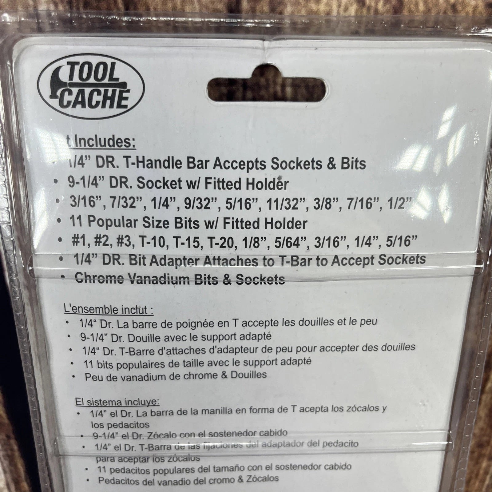 New Tool Cache T-Bar Driver 24 pc set Chrome Vanadium Sockets And Popular Bits