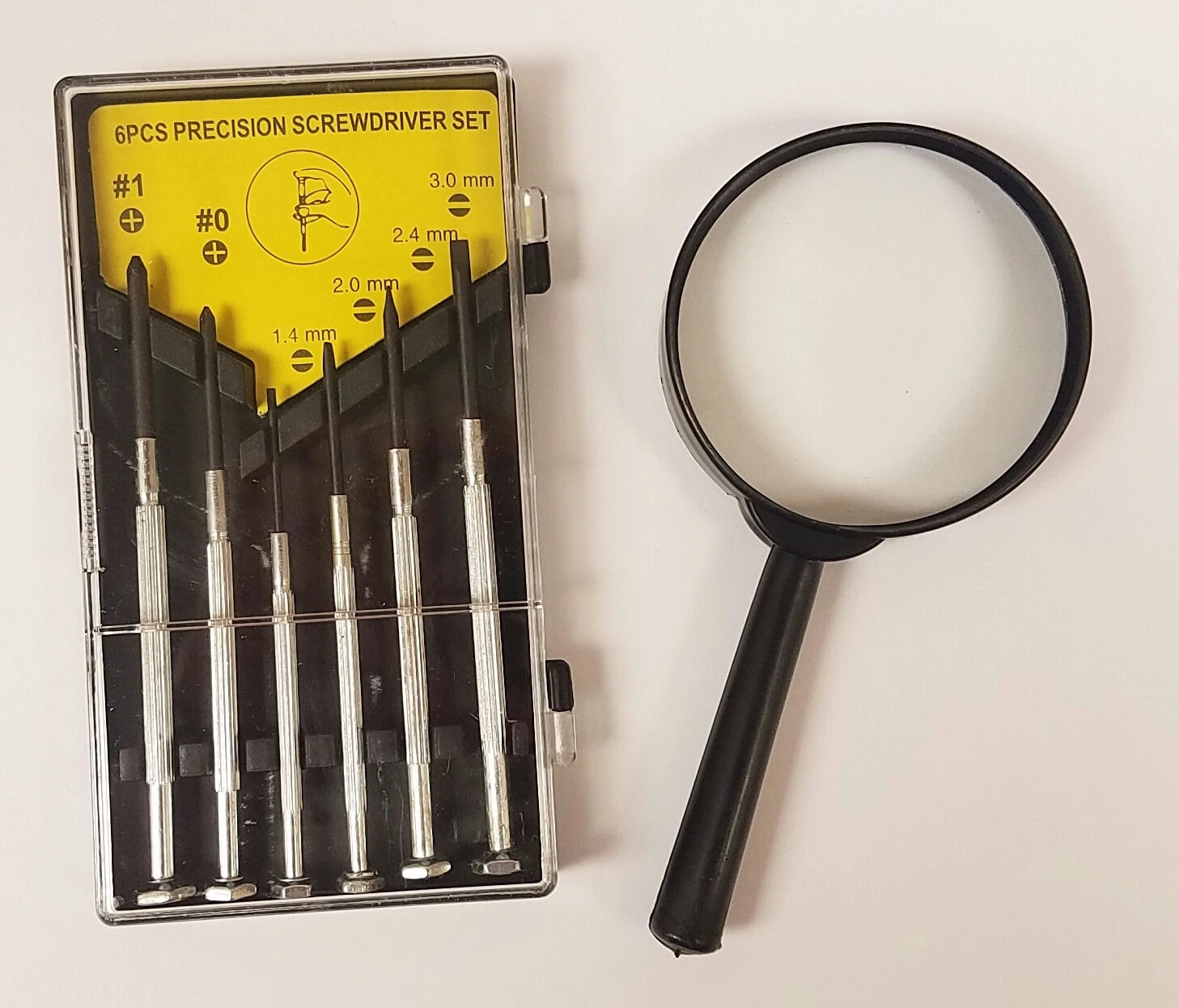 7pc Precision Screwdriver Set Magnifying Glass Jeweler Watches Slotted Repair