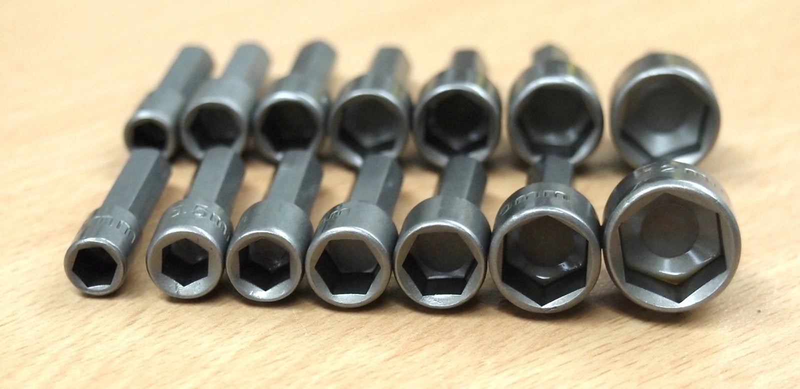 14 pcs Nut Driver Socket bits 1/4" Hex Shank, SAE & Metric