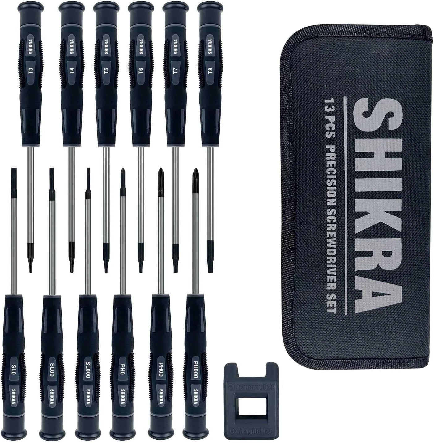 13 Piece Precision Screwdriver Set with Case, Torx, Phillips and Slotted Screwdr