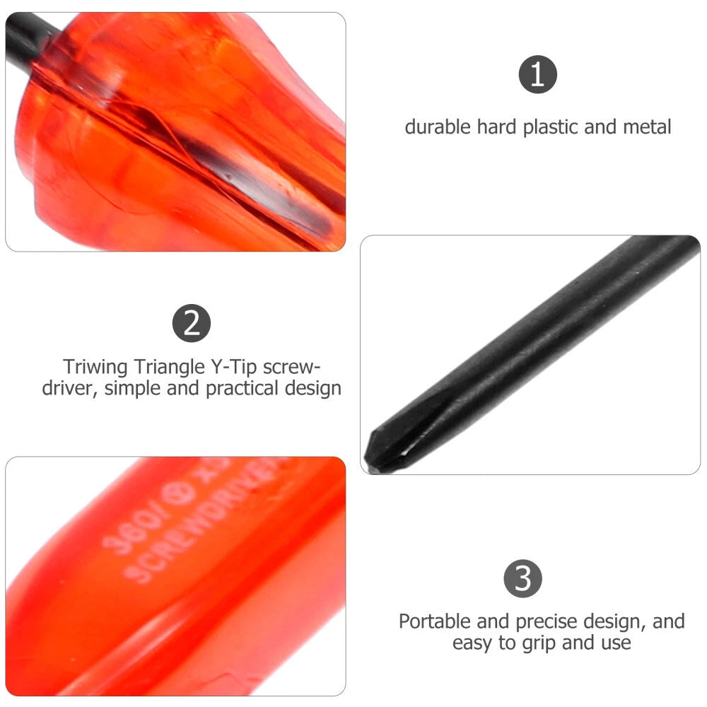5 Pcs Tri Point Screw Driver Triangular Screwdrivers Small Triwing Set Boy