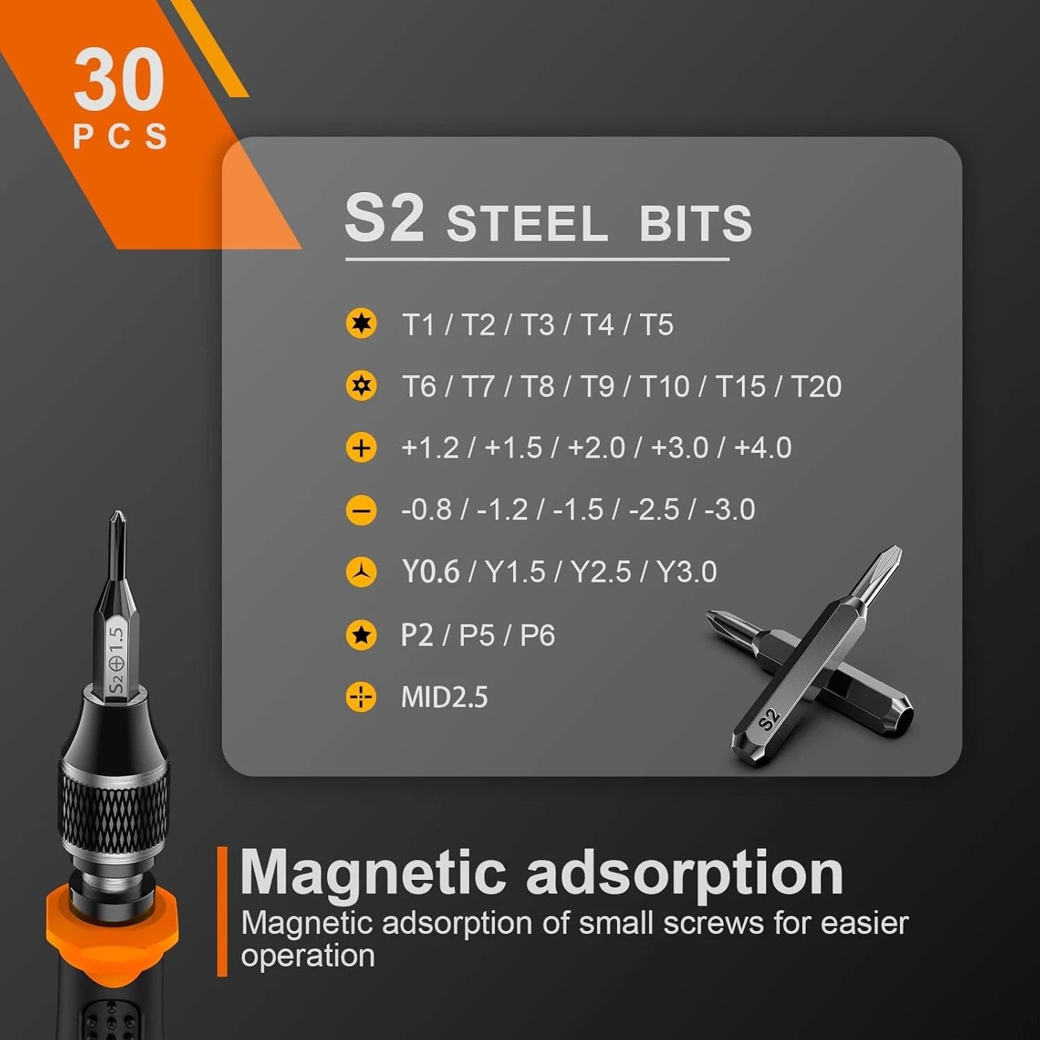 38Pcs Precision Screwdriver Set Repair Tool Kit for Computer, Eyeglasses, Watch