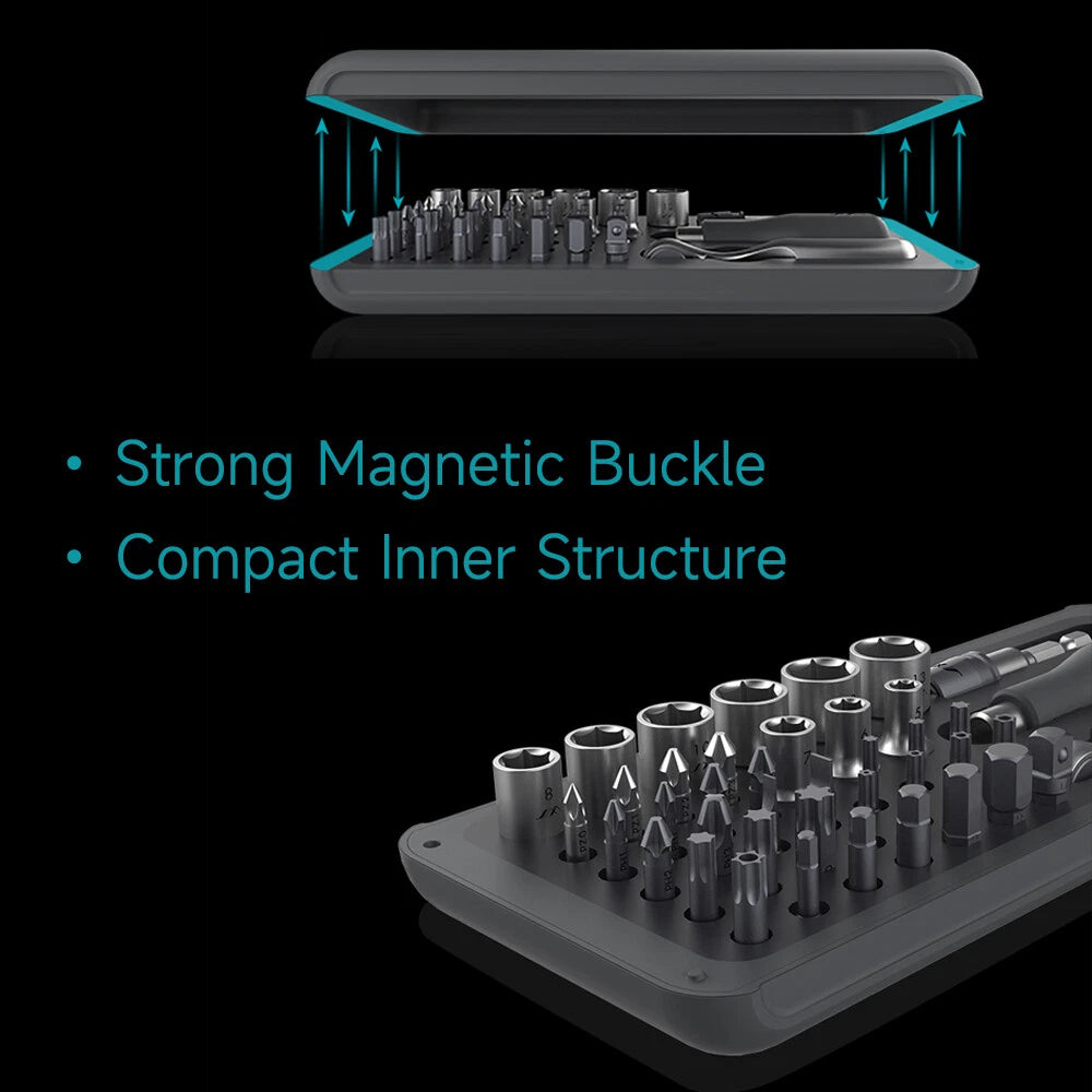 Polycarbonate and Alloy Steel Mini Ratchet and Screwdriver Set 41-Pieces B9