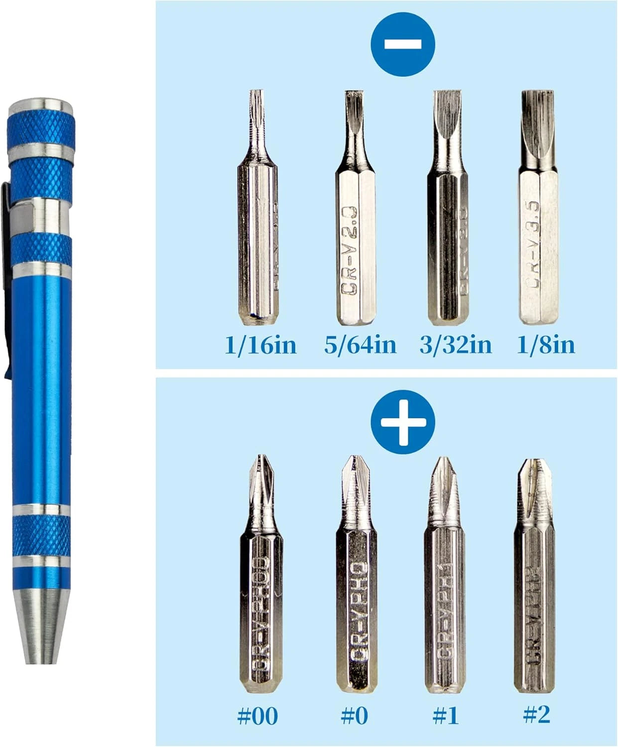 8 in 1 Mini Screwdriver Set Small Screwdrivers Pen Magnetic Repair Tools EDC Com