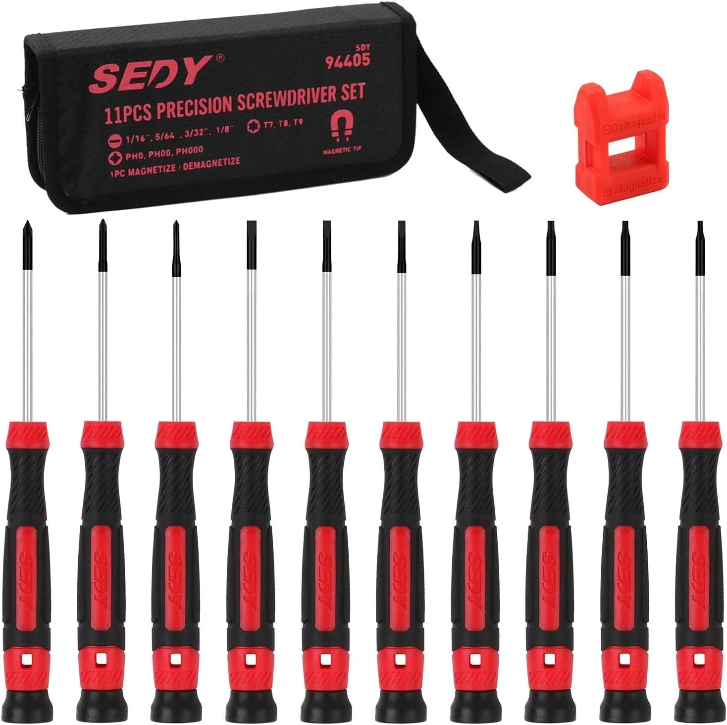 11-Piece Precision Screwdriver Set - Magnetic Mini Screwdrivers for Eyeglasses,