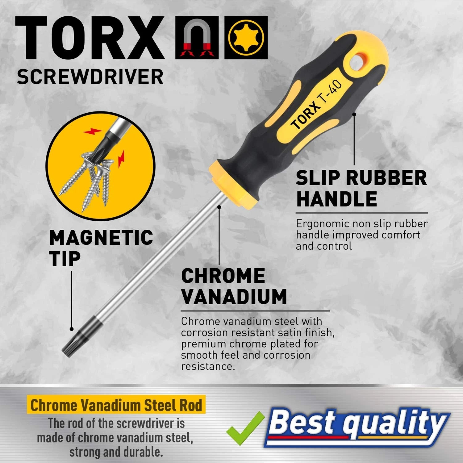 12-Piece Magnetic Torx Screwdrivers Set, Magnetic Torx Driver Star Screwdrive...