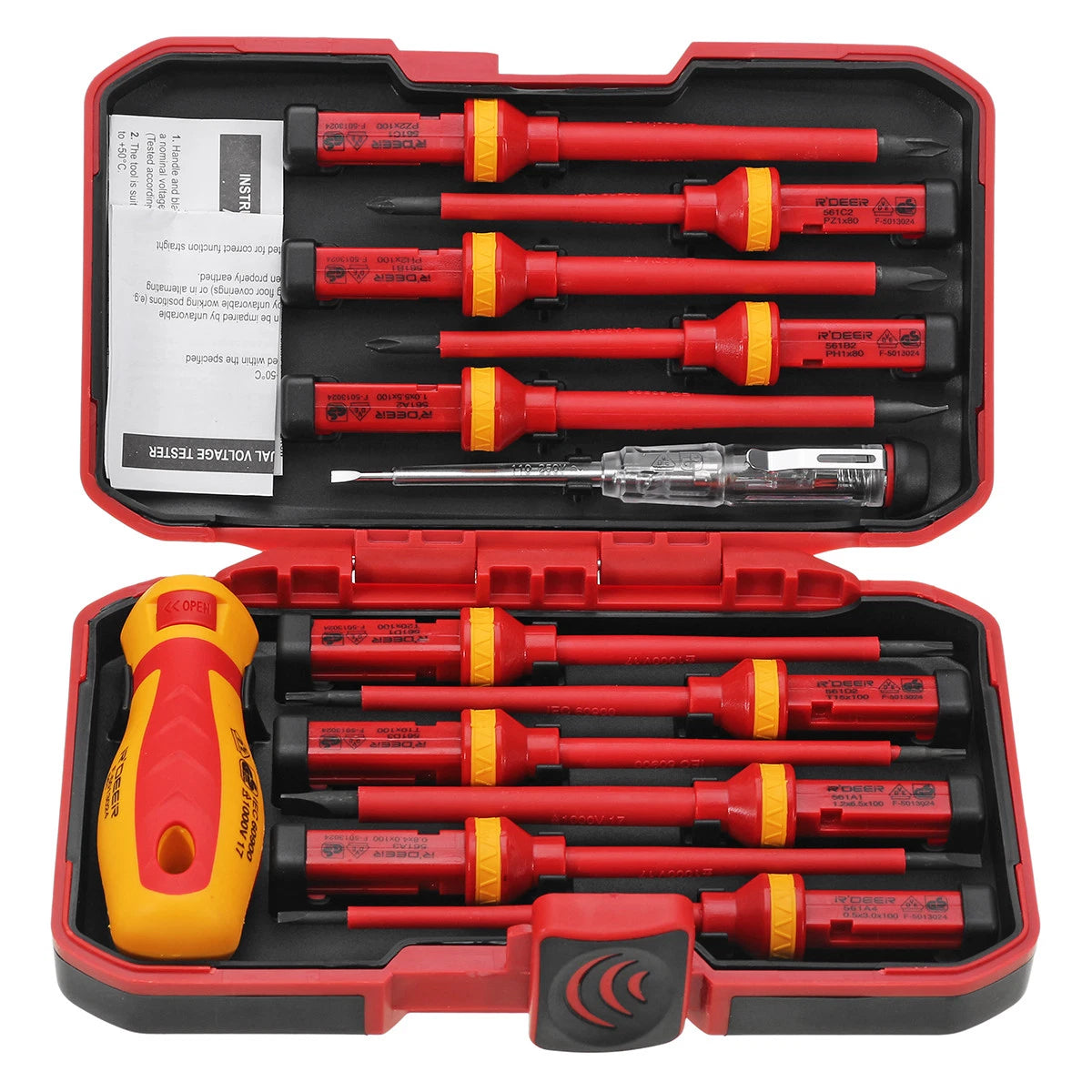 13Pcs 1000V Electronic Insulated Screwdriver Set Phillips Slotted Torx CR-V