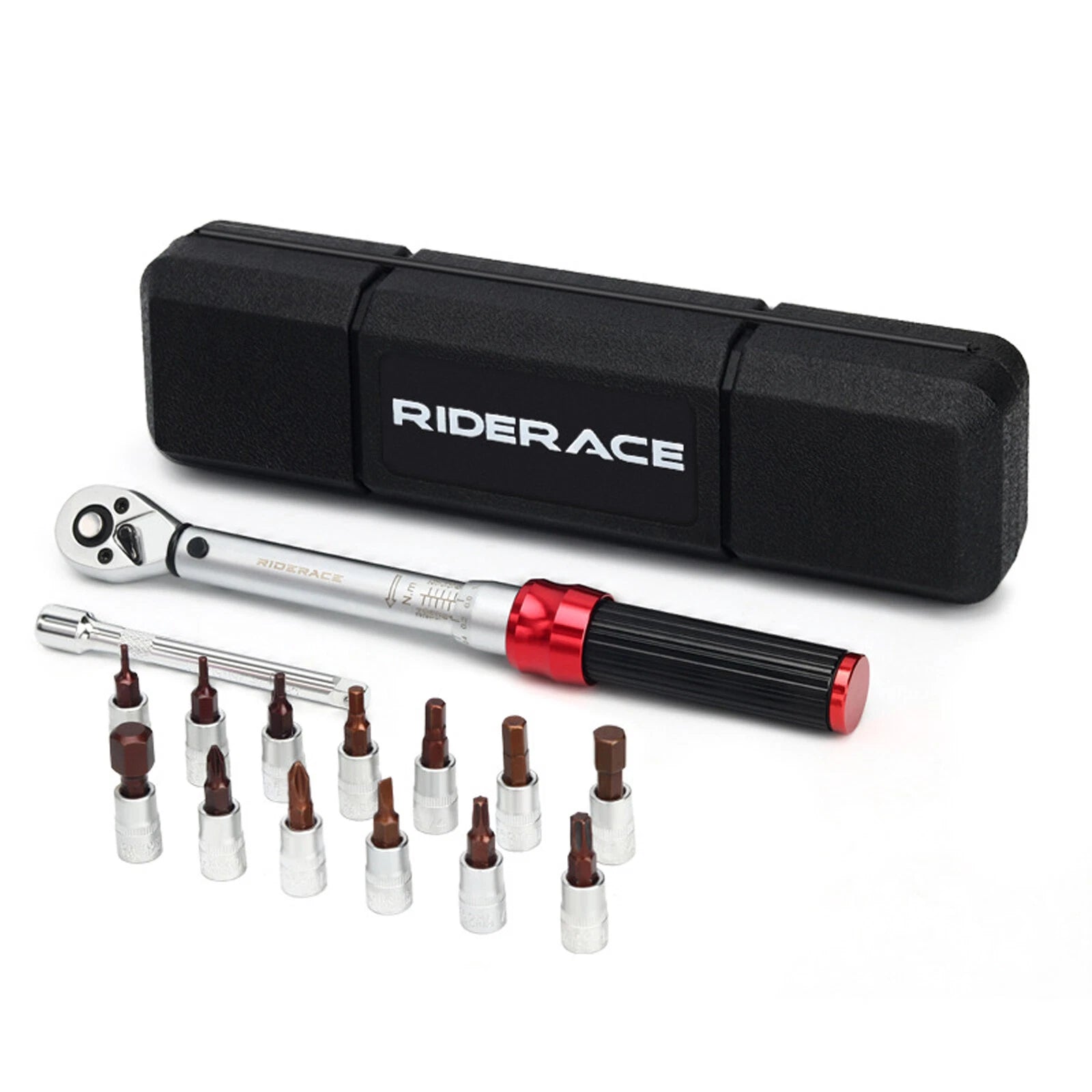 Bicycle Torque Wrench Set 15Pcs 1/4" 2-24Nm 1.5/2/2.5/3/4/5/6mm Portable Durable