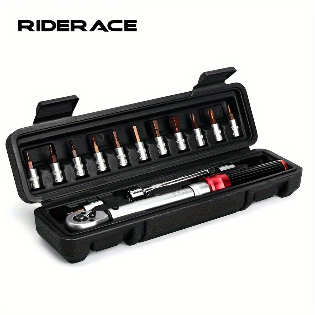 Bicycle Torque Wrench Set 15Pcs 1/4" 2-24Nm 1.5/2/2.5/3/4/5/6mm Portable Durable