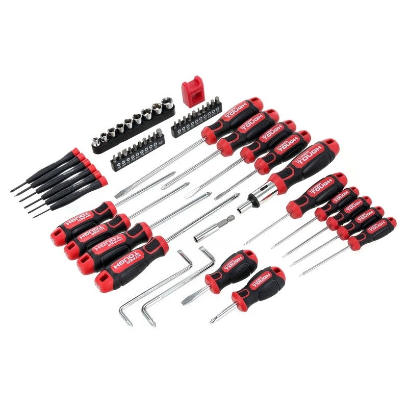 55 Piece Screwdriver Set Multi-Head Precision Tools Nonslip Grip Durable Chrome