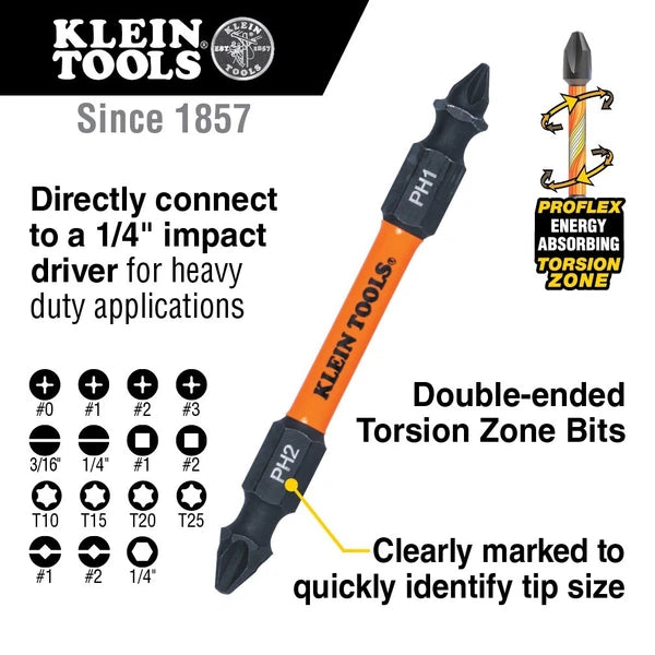 Klein Tools 32315HD 15-in-1 Ratchet Impact-Rated Multi-Bit Torsion Screwdriver