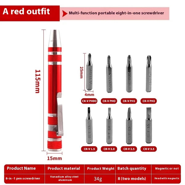 9 IN 1 Screwdriver Pen Multi-Tool Screw Driver Screwdriver Set Repair Tools Hand