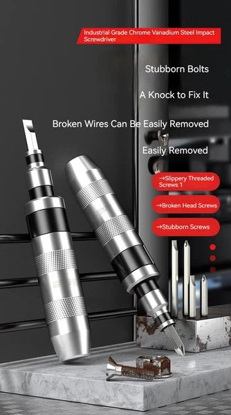 7/13 PCS Impact Screwdriver Hand Manual Reversible Impact Driver Set Durable