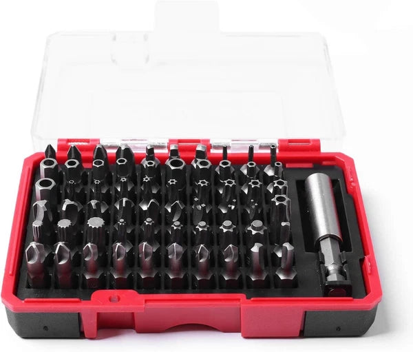 Security Bit Set 61-Piece S2 Steel Home Automotive Aerospace Durable Case