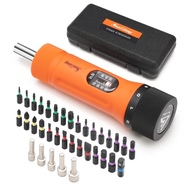 36Pcs Torque Screwdriver Wrench Driver Set 10-70 Inch Pounds lbs with 29 S2 B...