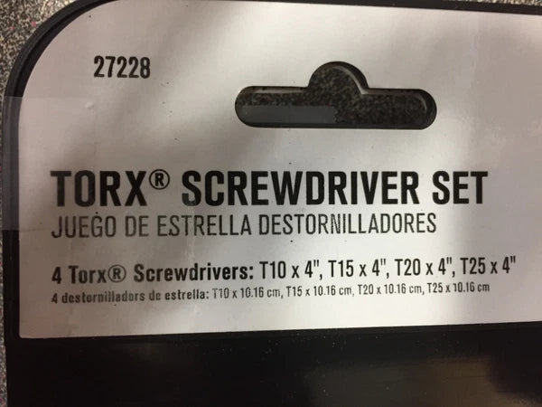 Pro Torx 27228 Screwdriver Set 9.8 in. 4 pc