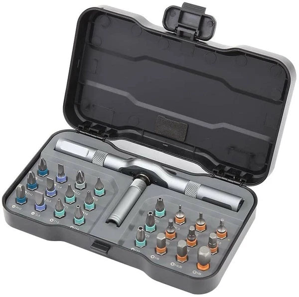 24 IN 1 Multi-Purpose Ratchet Wrench Screwdriver Magnetic Repair Bits Tool Set