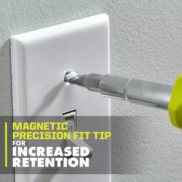 NEW Ryobi Multi-Bit 11in1 Screwdriver Cushion Grip Handle Bits and Nut Drivers