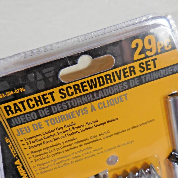 Olympia Tools Ratchet Screw Driver Set - 29 in 1 Socket and Screwdriver bits New