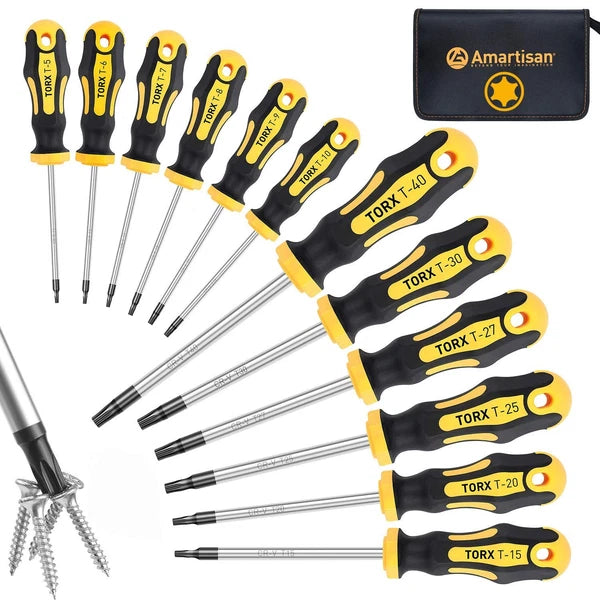 12-Piece Magnetic Torx Screwdrivers Set, Magnetic Torx Driver Star Screwdrive...