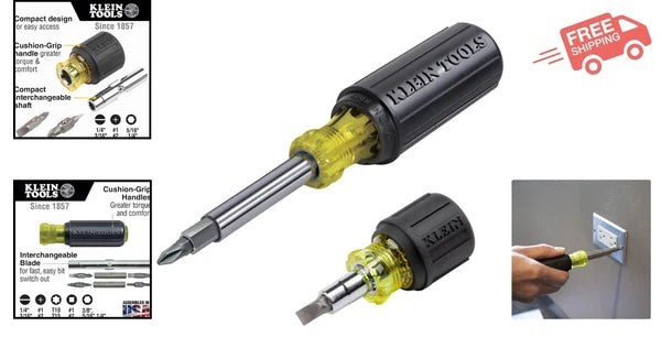 All-in-One 11-in-1 Screwdriver with 6-in-1 Stubby - Perfect for Home and Auto