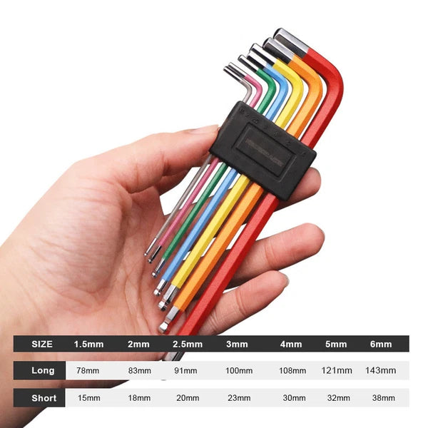 Bicycle Torque Wrench Set 15Pcs 1/4" 2-24Nm 1.5/2/2.5/3/4/5/6mm Portable Durable